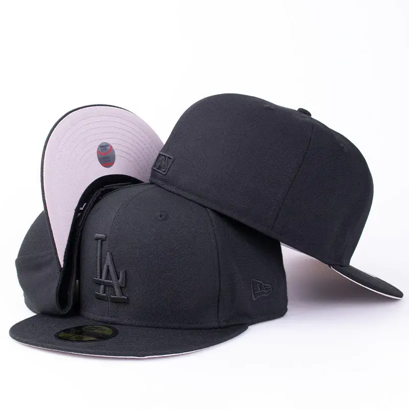 Classic Flat Bill Embroidered Baseball Cap Street Fashion Hip Hop Hat