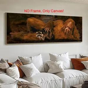 Bigfoot Pattern Canvas Poster without Frame, 1 Count Modern Wall Art Painting, Wall Decor for Home Living Room Bedroom Office, Art Wall Decoration
