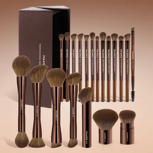 Maange 21-Piece Makeup Tool Set with 20 Professional Face Brushes, Foundation Brush, Eyeshadow Brush, Blush Brush, Loose Powder Brush, Synthetic Makeup Brushes, Makeup Brush Kit