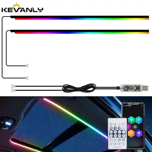 Car Sunroof Neon Light RGB Roof Atmosphere Light LED Ambient Light APP Symphony Control Car Panoramic Sunroof Decorative Light