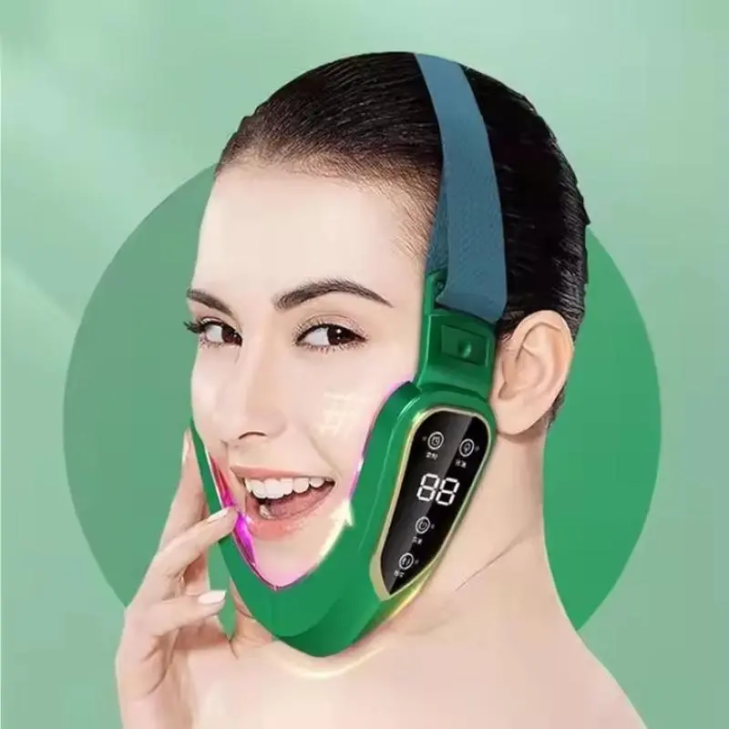 V Face Facial Lifting Device with Heat Therapy, 6 Modes, Beauty Care Massager, Portable Gift, Unisex, Suitable for All Skin Types, Facial Beauty Massagers