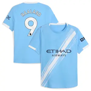 Haaland 9 Sky Blue Color MC Style 25/26 Home Soccer Jersey, Haaland Short Sleeve Home Edition Football Shirt