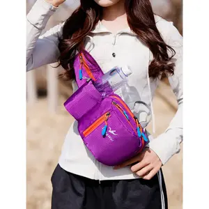 Outdoor Waist Bag, Large Capacity Multi-pocket Multi-functional Waterproof Running Chest Bag, Lightweight Chest Bag for Hiking & Climbing & Travel