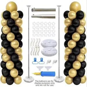 Height Adjustable Balloon Pillar Stand Set, Versatile Party Decoration for Mother's Day, Father's Day, Thanksgiving & Wedding