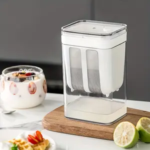 DIY Greek Yogurt Maker Kit with Ultra-Fine Mesh Strainer and Freshness Storage Box - Perfect for Home & Restaurant Use