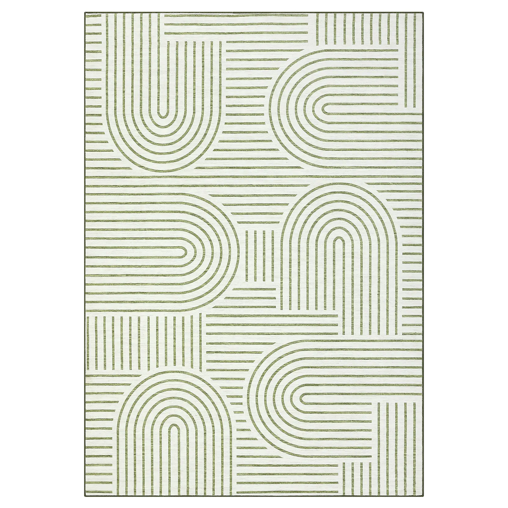 5x7 ft Polyester Fiber Geometric Graphic Area Rug - Durable, Modern Abstract, Low-Pile, Foldable Machine Washable Rectangular Home Decorative Rug for Hallway Use, Durable Area Rugs