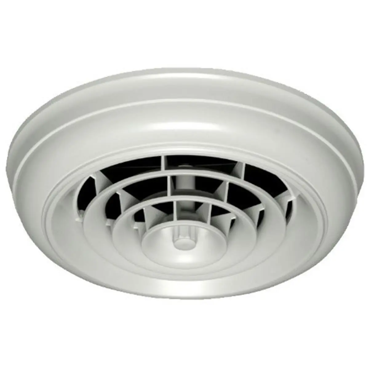 Havaco Quick Connect HT-CCG6B-R1D White Round Capital Crown Ceiling Diffuser and 6 in. Boot with Rotary Damper