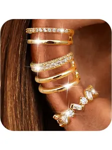 Ear Cuffs Non-Piercing Earrings for Women Cute Small Clip-On Cartilage Earring Gold Plated Dainty Fake Piercings Earings Earrings Jewelry