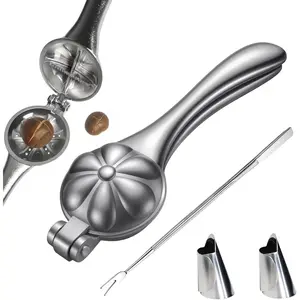 4-Piece Chestnut Cutter, Nut Cracking Set with Chestnut Cutter Tool, Garlic Peeler Nail Cover, and Crab Pick(abate a price)