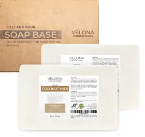 velona 10 LB - Coconut Milk Glycerin Soap Base SLS/SLES Free | Melt and Pour | Natural Bar for The Best Result for Soap Making