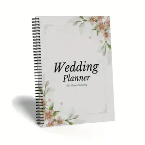 Elegant Floral Wedding Planning Notebook, Dream Wedding Planner Book, One-Stop Tool for Brides and Grooms, Perfect for Wedding Organization