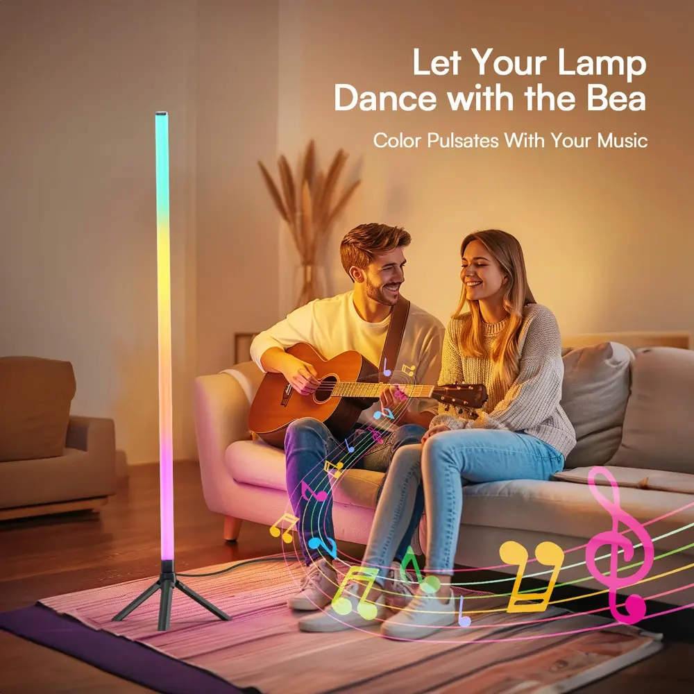 Corner Floor Lamp, Smart RGB LED Floor Lamp with, High Brightness LED, 16 Million Colors, Mood Lighting, Ideal for Living Rooms, Bedrooms, Room Decor,LED Corner Floor Lamp, LED Corner Lamp, Nordic Style Dimmable Soft Lighting,USB Charging Game Room