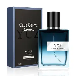 YCZ Club Gent's Aroma Men's 50ml Eau De Parfum with Lemon Notes Citrusy Fragrance for Nightclub Party Use Long Lasting Scent Marine Blue Edp
