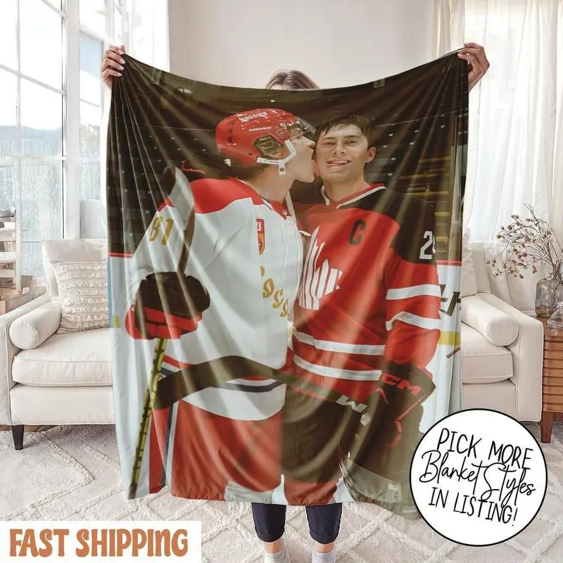 Vintage Heated Rivalry Fleece Blanket – Cozy LGBT Pride Throw blaze love pink soft micro hip-hop lover office use ideal bold poster-style artwork football season gift Personalized Photo Face Plush toothless light fury mexico flag home decor janie c