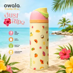 Limited Owala FreeSip 24oz Just Ripe Tropical Fruit Water Bottle Insulated Leakproof Straw Cup