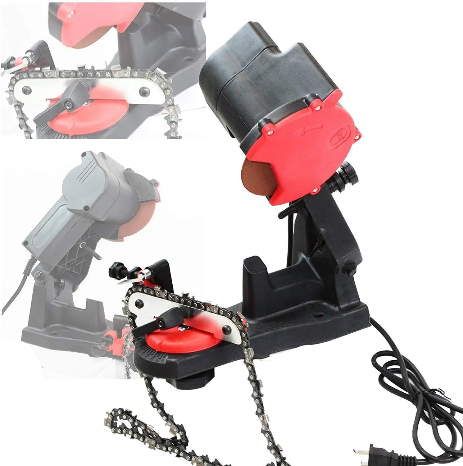 85W Electric Power Chainsaw Sharpener Wall, Bench or Vise Mount Grinder for Sharpening Oregon Husqvarna Stihl Echo Saw Chain w/Chain Saw Grinding Wheel