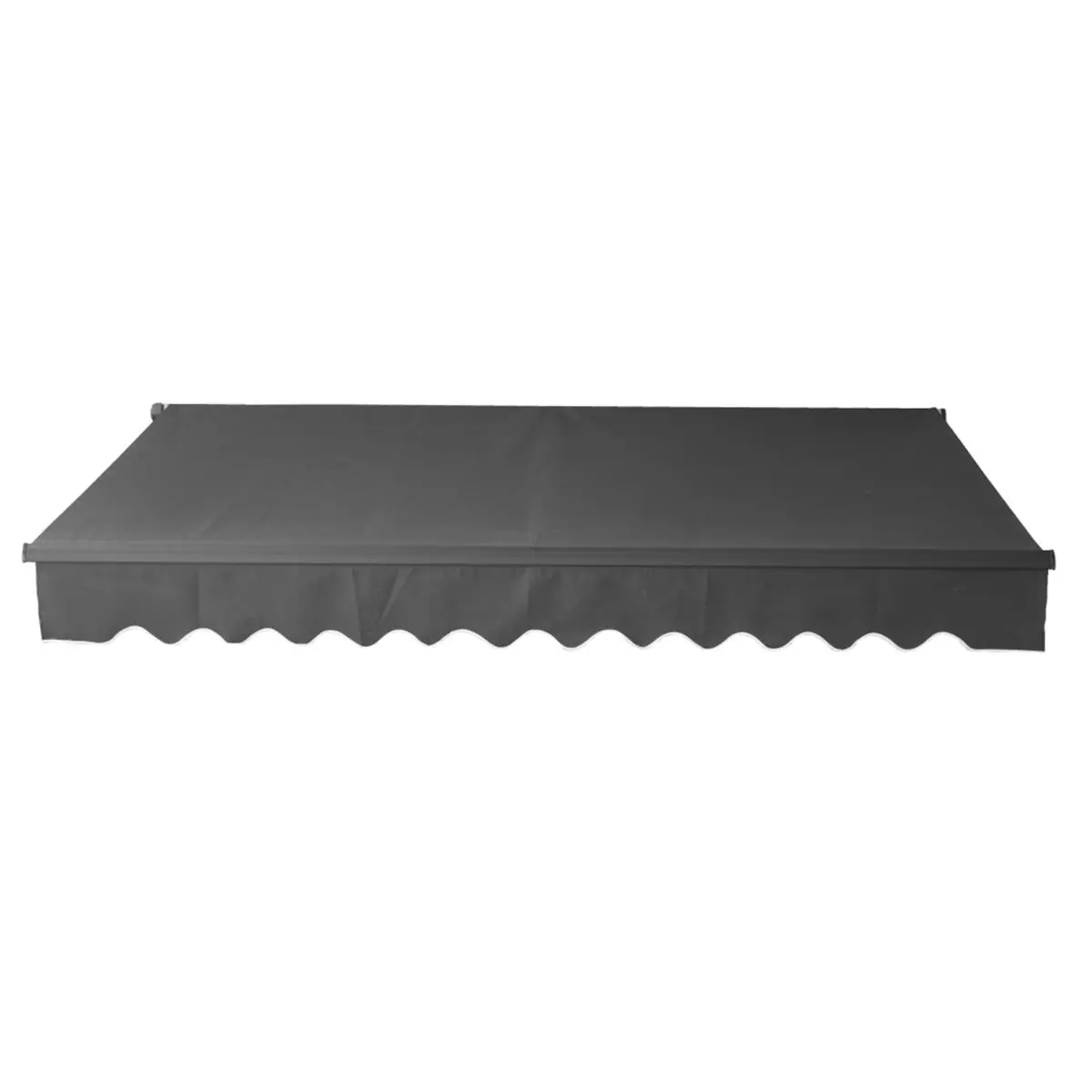 212 MAIN Motorized Retractable Polyester Outdoor Patio Canopy Awning - Model ABM20X10BK81-UNB, 20x10ft, Black Frame