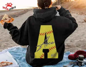 Custom Softball Mama Shirt,  Alphabet Number Mama , Gift For Mom, For women, Sport