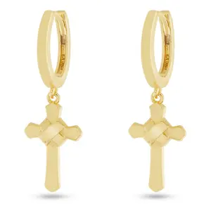 Wrapped Cross Earrings