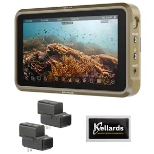 Atomos Ninja 5.2" 4K HDMI Recording Monitor (ATOMNJA004) Bundle with Genaray 2x NP-F770 Batteries & 2x Chargers Kit and Screen Cleaner (5-Pack)