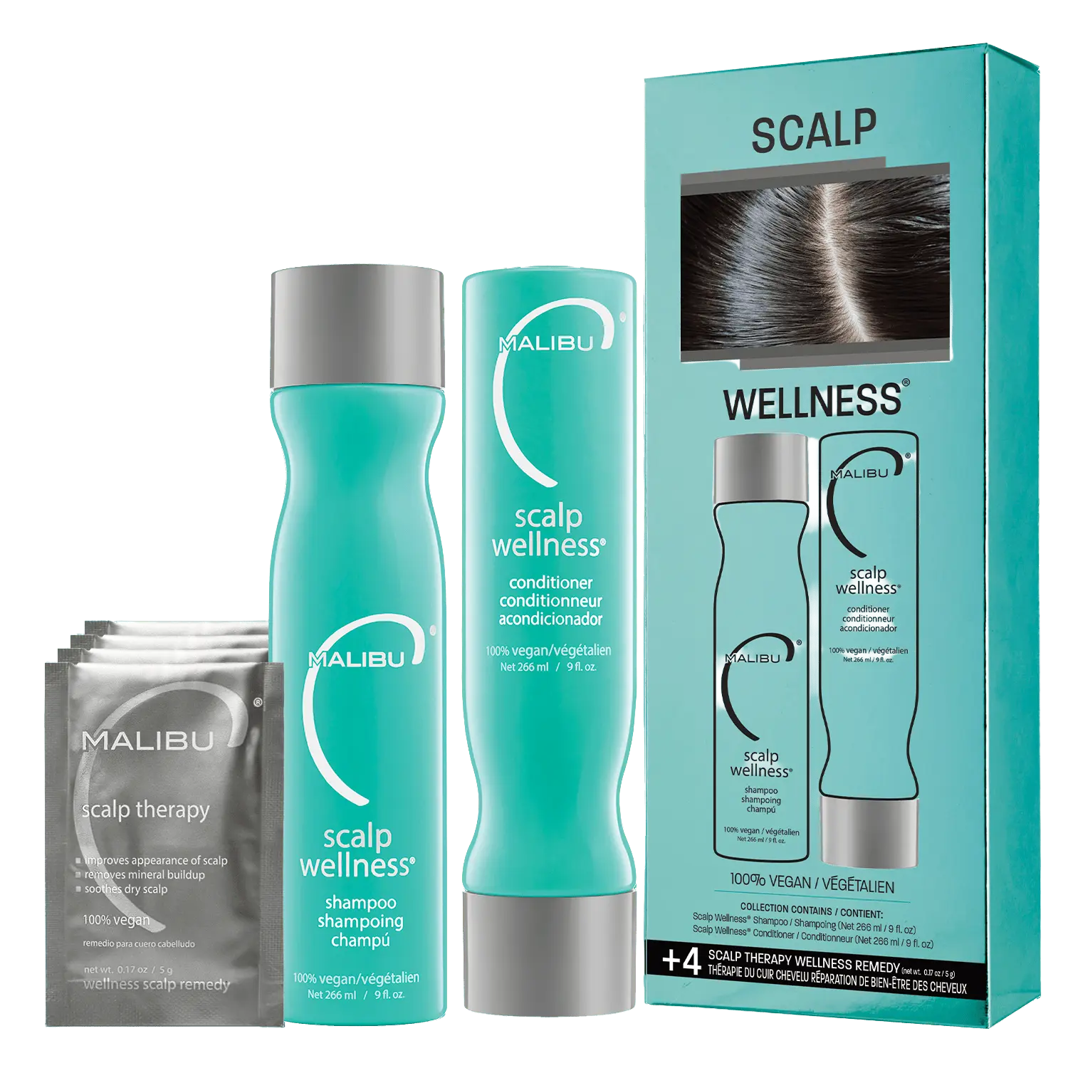 Scalp Wellness Collection - Shampoo, Conditioner, Scalp Therapy Remedies, Vegan - Haircare for cleansing and moisturizing dry scalps