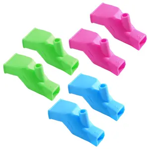 6 Counts Silicone Faucet Extenders, Water Tap Extenders for Kitchen Sink, Flexible Faucet Connector Without Water Waste and Splashing, Easy to Install Random Colour
