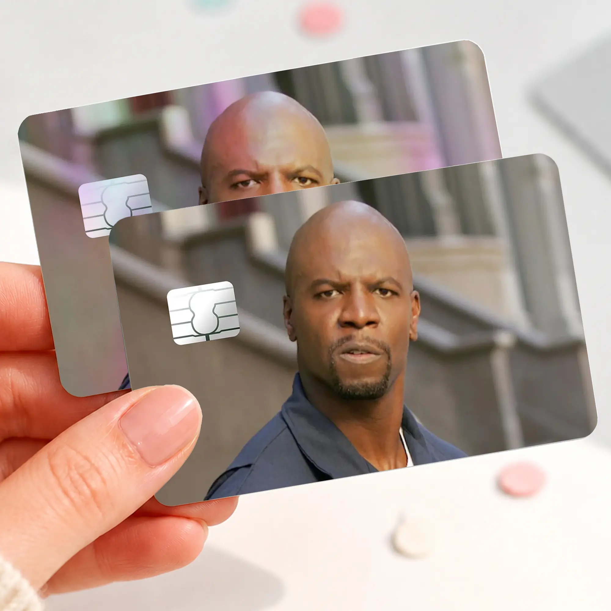 Funny Confused Reaction Meme Card Skin Sticker, Skeptical Face Debit Credit Card Cover, Humorous Bank Card Decal, Easy Apply Wallet Accessory
