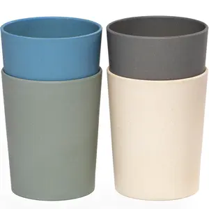 WeeSprout Bamboo Toddler Cups, Organic & Non-Plastic Cup for Big Kids or Baby, 10 oz, Set of 4