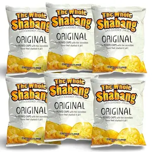 The Whole Shabang Original Potato Chips 1.5 oz Super Seasoned Snacks with Incredible Flavor (pack of 6)