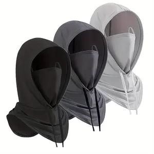 3-in-1 Cooling Breathable Balaclava Face Mask with Nose Mesh, UV Protection Hood, Full Head Cover for Men & Women - Ideal for Outdoor Activities