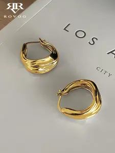 Elegant Casual Copper for Women, Simple Geometric Design, Lightweight and Versatile Daily Wear, Chic Commuter Jewelry, Circle Shape Earrings, Hoop Earrings