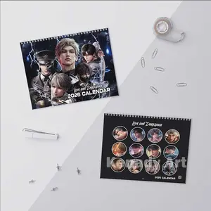 Love and Deepspace 2026 Wall Calendar LAD Sylus Zayne Xavier Caleb Rafayel Character Schedule Calendar New Year Gift For Fan