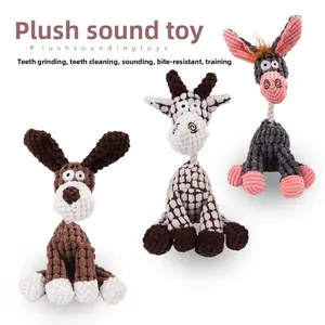 Pet Sound-Generating Donkey Plush Toy, Funny Chewable Interactive Pet Toy, Durable Bite Resistant Stuffed Animal for Pets