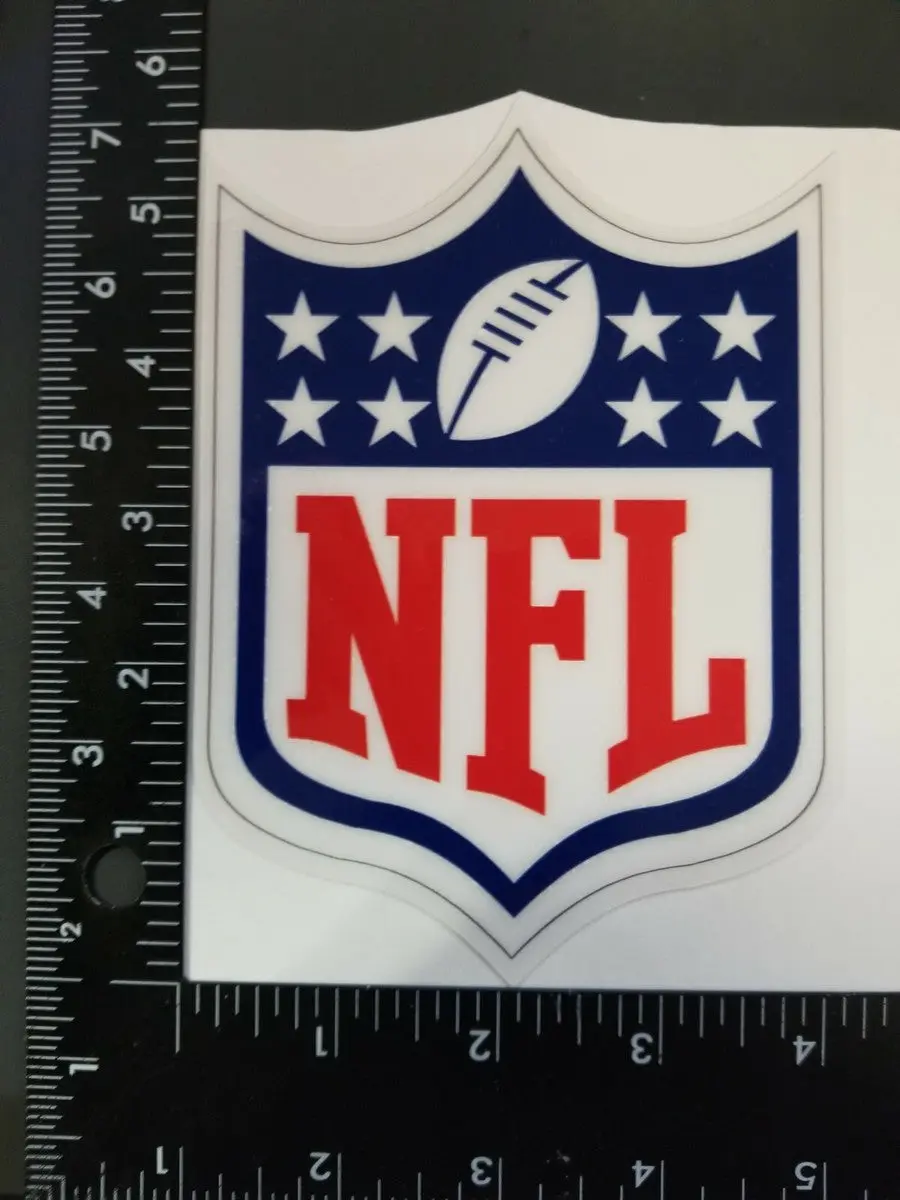 Chrome NFL Shield Logo Stickers, Automotive-Motorcycle Decorative Adhesive Decals