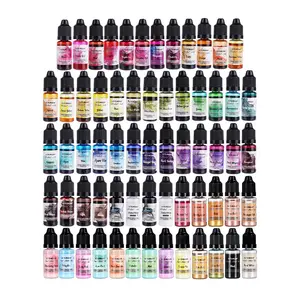 LET'S RESIN 64pcs Concentrated Alcohol Ink Set, 9 Pastel and 9 Metallic Vibrant Colors Alcohol-Based Resin Ink for Epoxy Resin, Alcohol Paint Dye for Resin Art, Tumblers, 3D Bloom (Each 0.35oz)