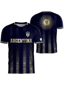 2026 Argentina World Cup Jersey, Sports Top, Men's Printed T-Shirt, Men's Football Sports T-Shirt, Argentine-themed jerseys, Argentina World Cup fan T-shirt, Breathable Machine Washable, Men's Sports Apparel, Fast Shipping, Great Gift for Family