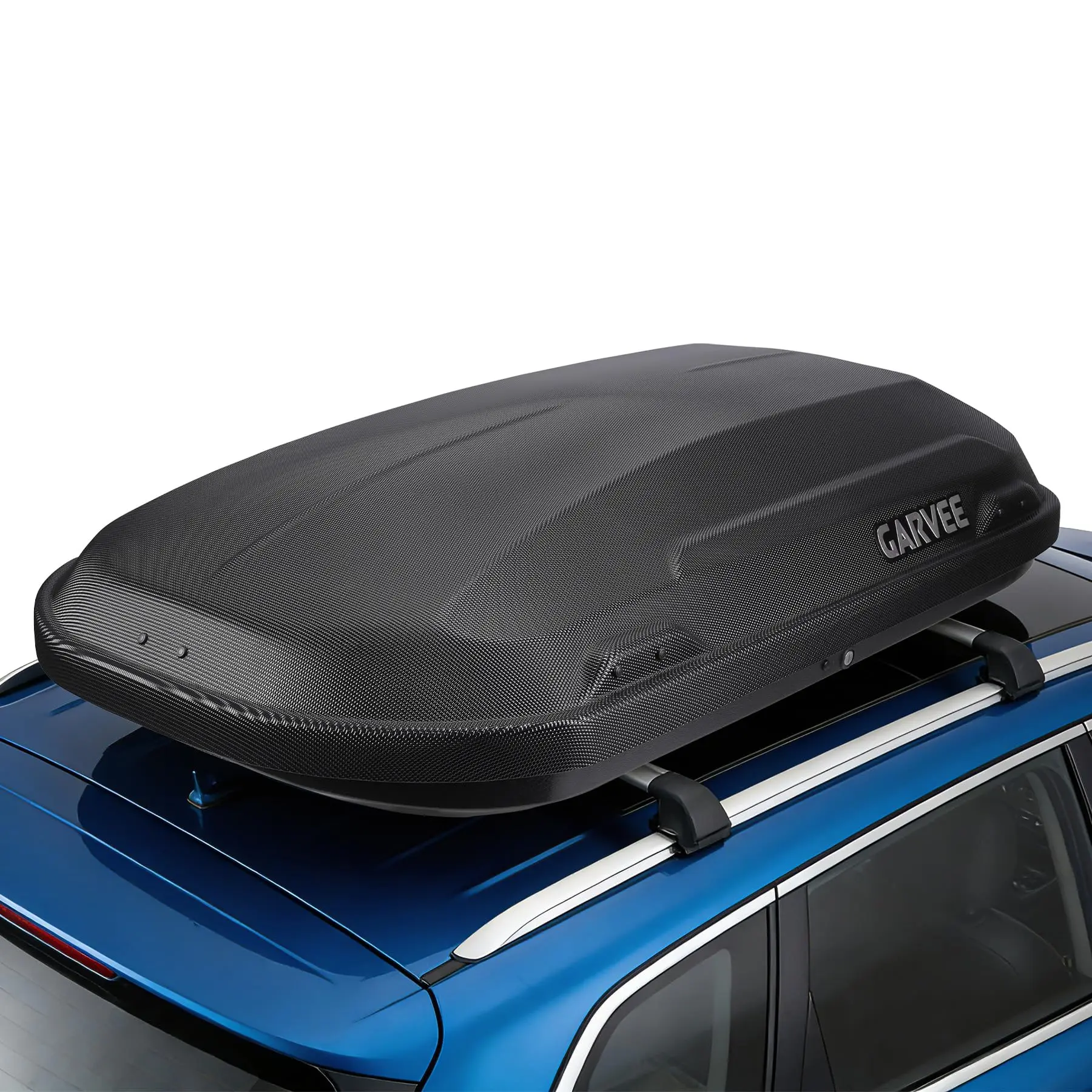 11.5 Cu Ft Rooftop Cargo Box Carrier - Dual-Side Opening Hard Shell Roof Luggage Storage, 135 lbs Weight Capacity, Secure Straps & Keys for Vehicles - Black Water Ripple