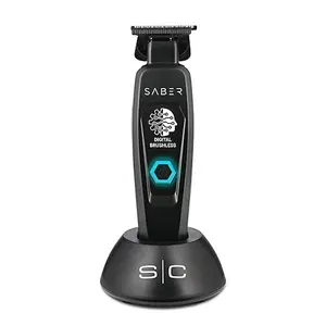 Saber Trimmer Professional Cordless Hair Trimmer with Full Metal Body Digital Brushless Motor Adjustable Blade Clippers for Smooth Operation