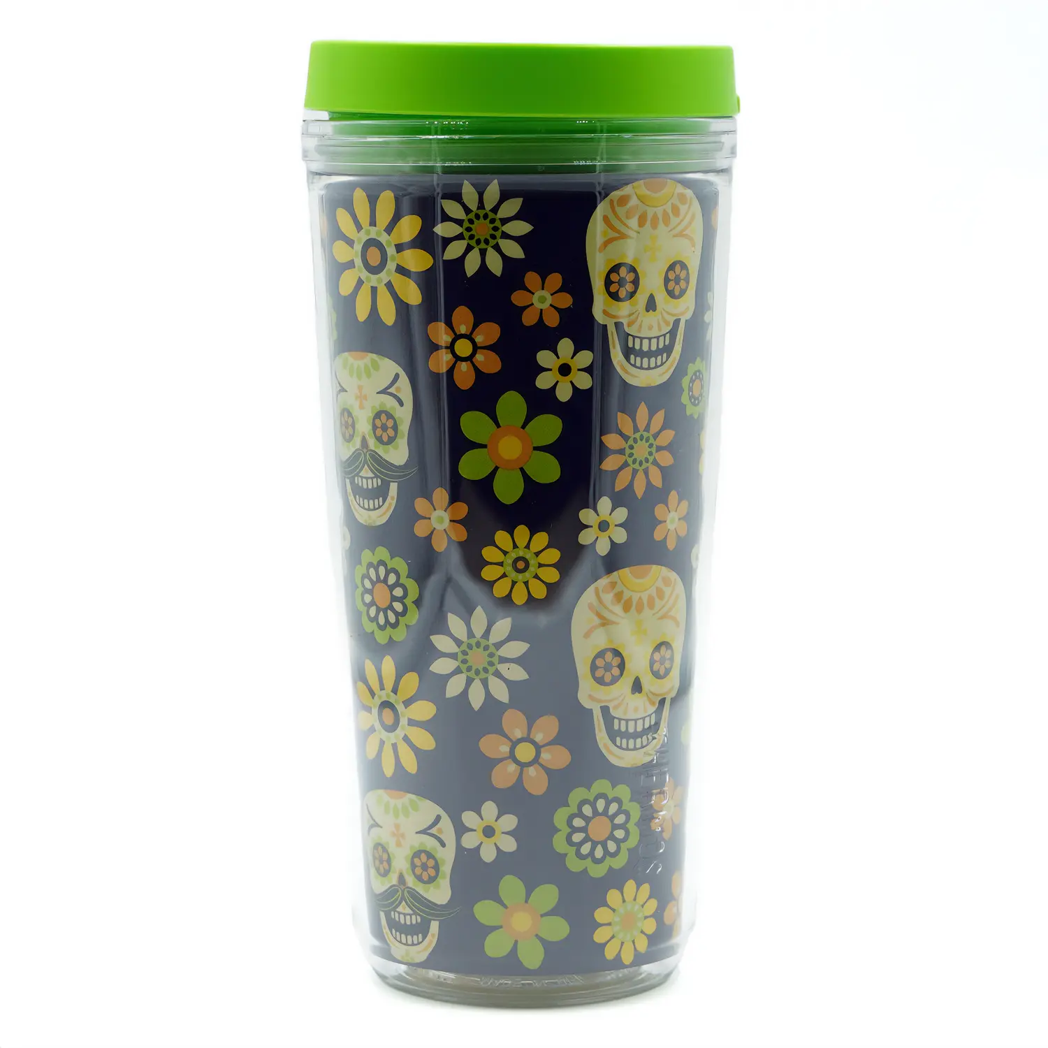 Thermos 16 oz Double-Wall Vacuum Insulated Flask - Novelty Halloween Masks Casual Travel Tumbler with Lid for Adults (0-500 ml Capacity)