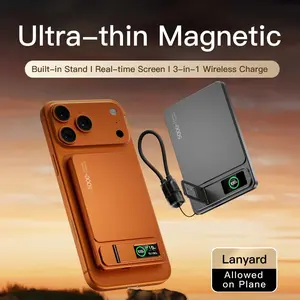 CCC 10000mAh Slim Original Power Bank Battery Pack For MagSafe,Magnetic Wireless 20W Fast Charging Portable Battery For iPhone 12-17 iWatch