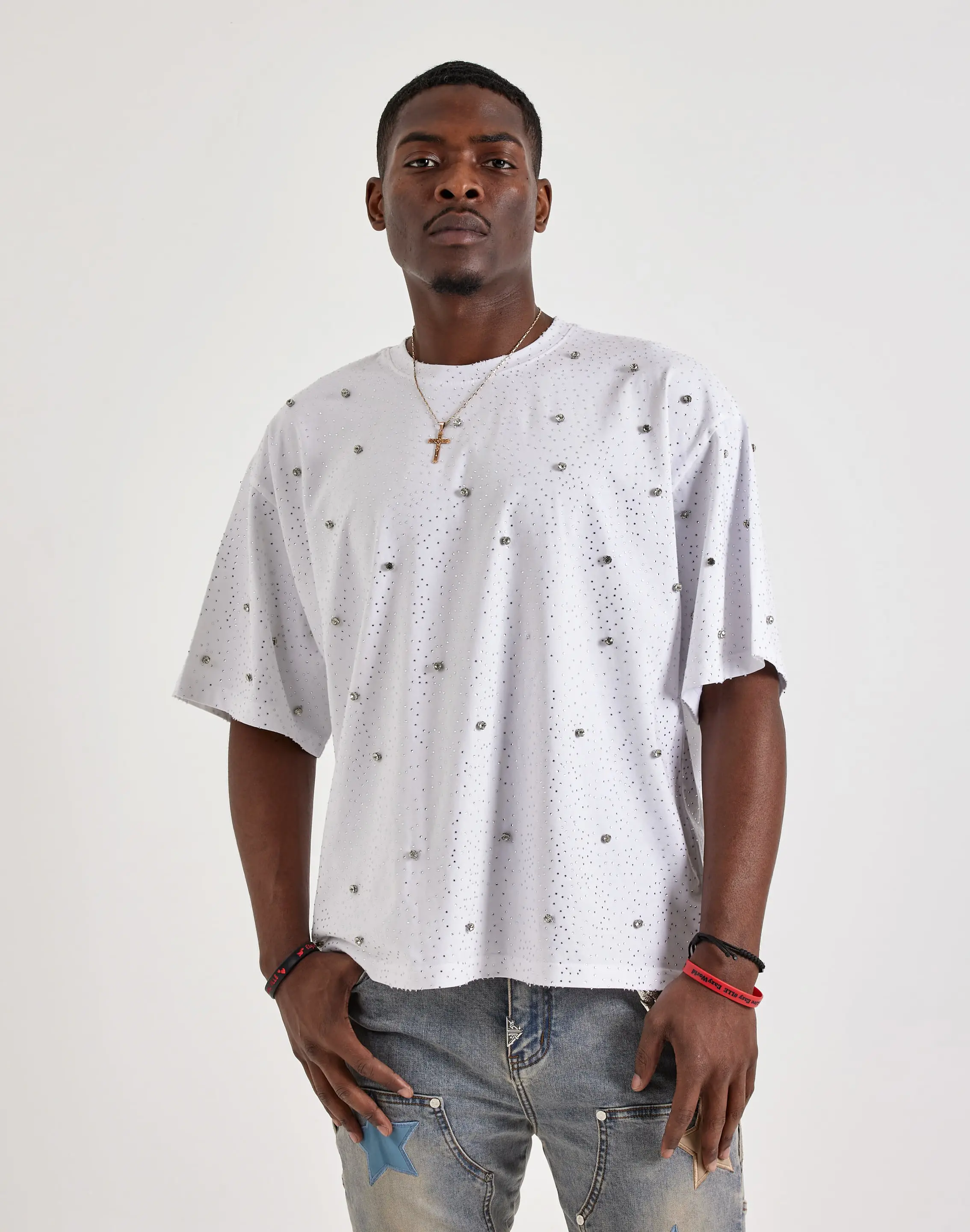 Mens Preme Diamond Rhinestone Tee