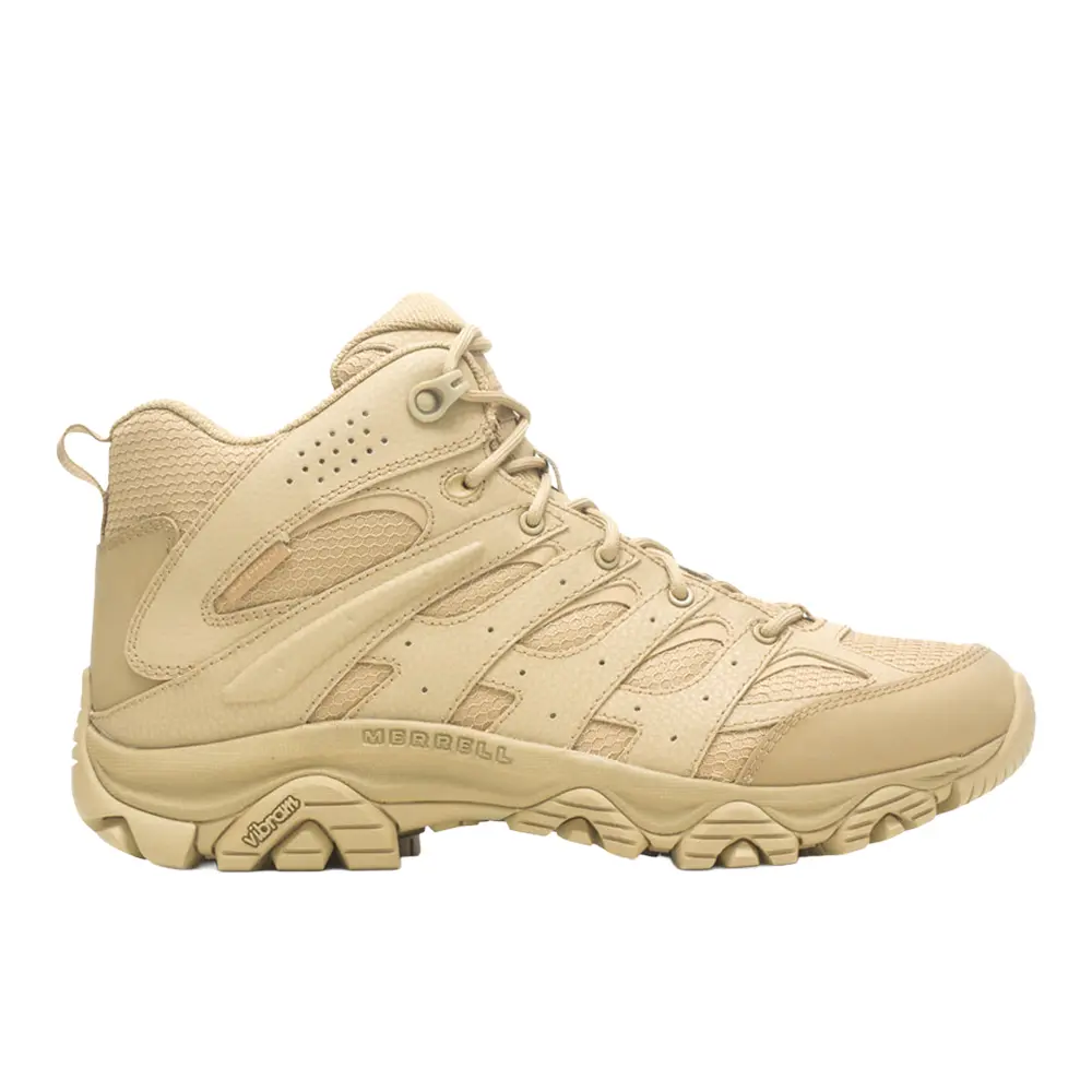 Merrell Work Mens Moab 3 Mid Waterproof Soft Toe  Work/Duty - Beige