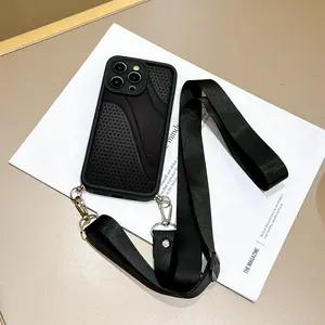 Convenient Adjustable Lanyard Phone Case with Dual Crossbody Straps, Elegant Tpu Anti-Drop Protection Compatible with iPhone Models
