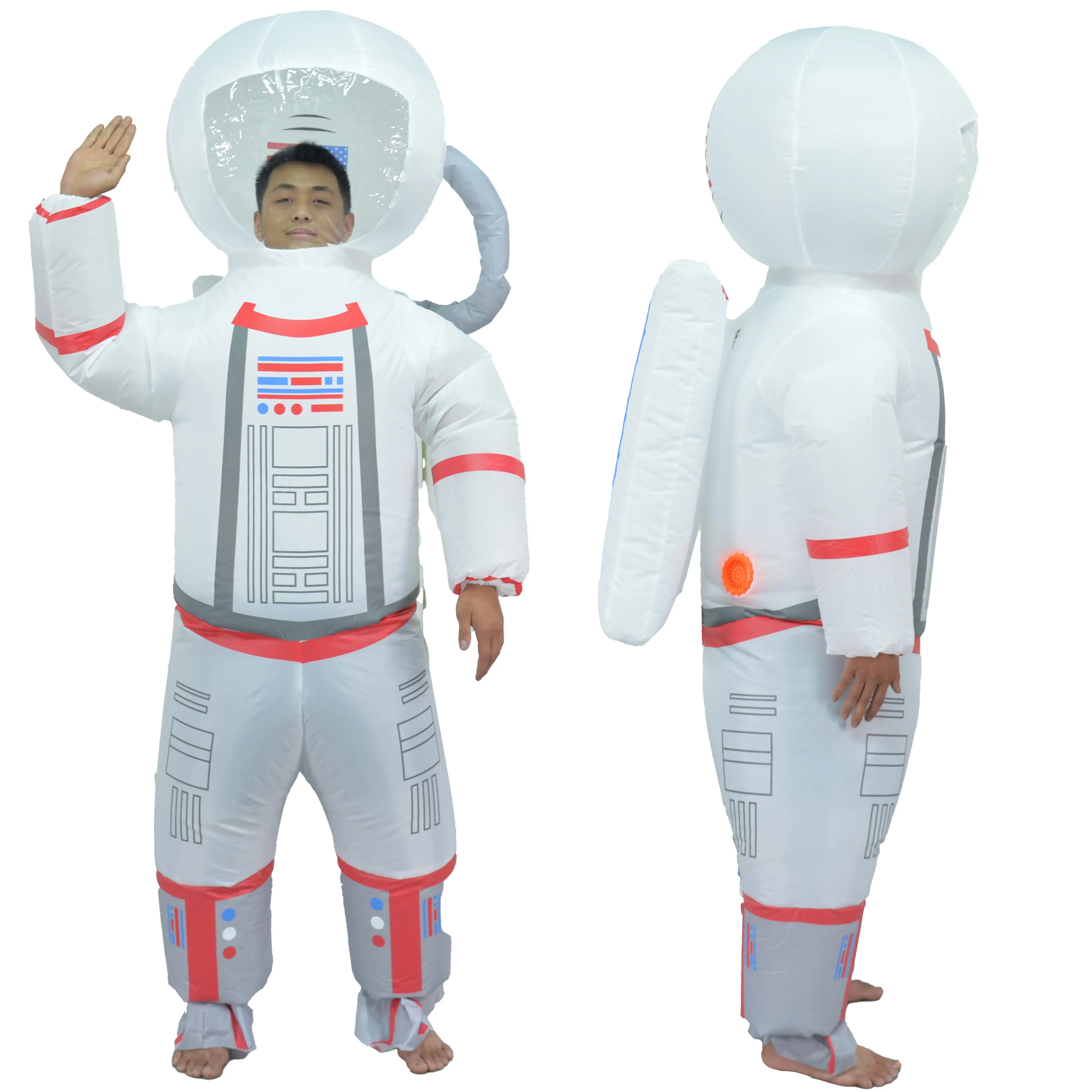Astronaut Costume for Adult Inflatable Spaceman Costume BLow up Spacesuit Costume Halloween Cosplay Fancy Dress