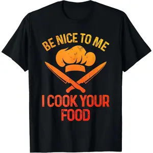 100% Cotton Funny Chef Design for Men Women Cooking Culinary Cook Chef T-Shirt Vintage Casual
