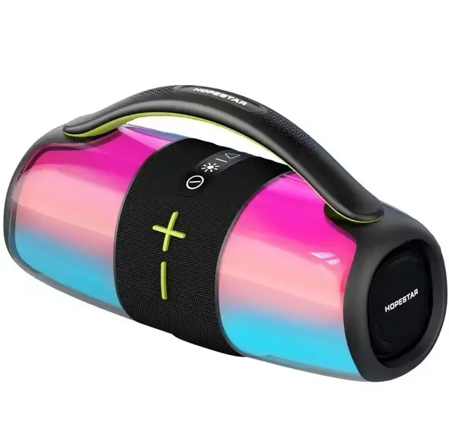 40W Wireless Bluetooth Speaker RGB Lights Hopestar Series, Black, Portable for Home Parties Gathering and Outdoor, Multifunctional Portable Speaker Wireless Stereo Speaker