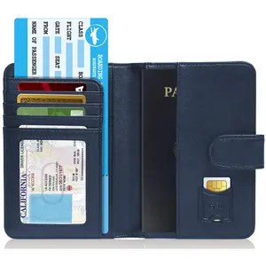 Passport Holder Cover Wallet RFID Blocking - Handmade Leather Passport Case Travel Document Organizer For Men & Women