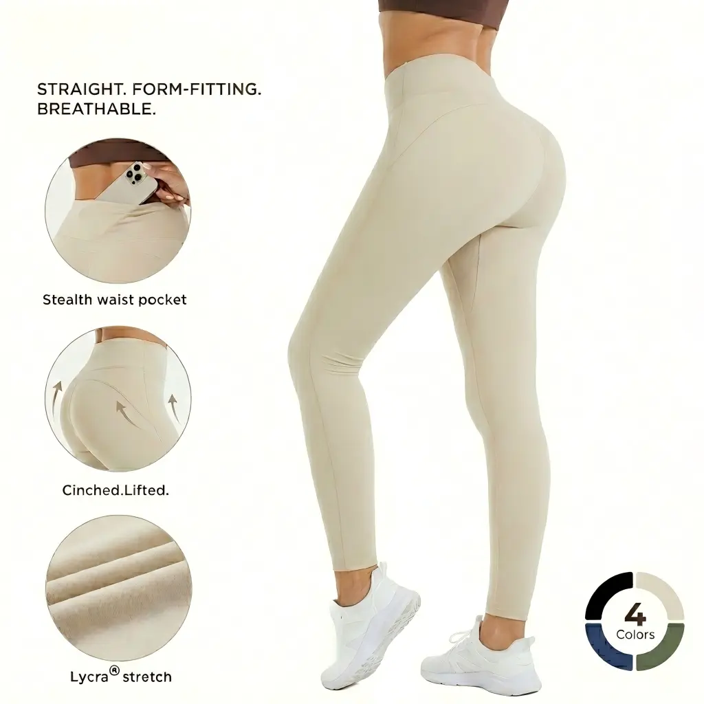 MIA PRISTINE Women's High Waisted Seamless Athletic Leggings - Sculpting Fitness Tights with Tummy Control, Hidden Scrunch Butt Lift, for Yoga & Workouts, Women's Gym & Athleisure Wear, Sporty Chic, Size M, Fitness Leggings