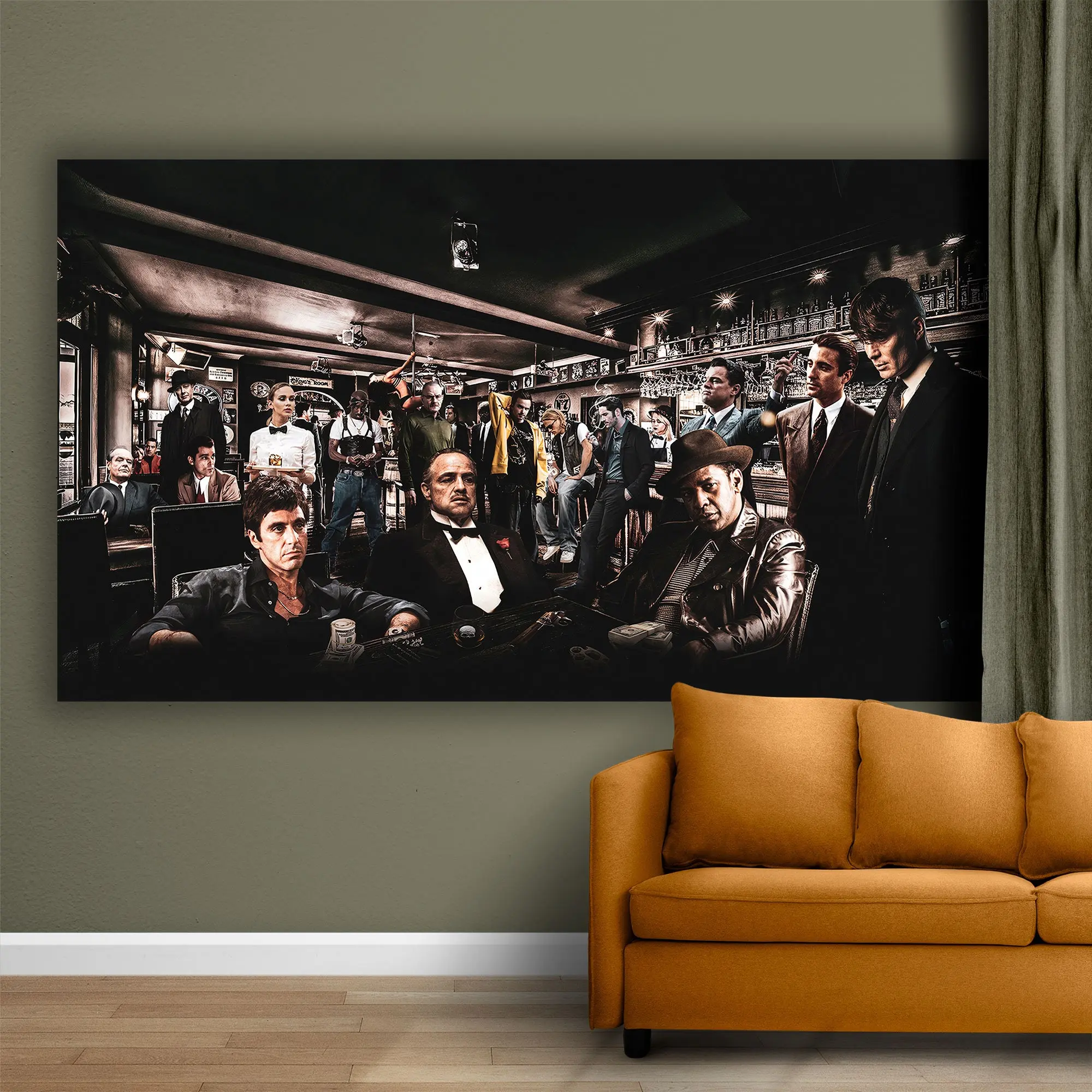 Vintage Gangster Movie Poster: Classic Film  Print for Home Theater, Movie Poster Unframed, Home Decor