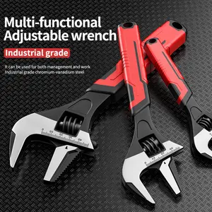 Adjustable Universal Key Nut Heavy Duty Wrench, 6/8/10 Inches, and, Chrome Vanadium Alloy with Silicone, High Jaw Depth, Corrosion Resistant